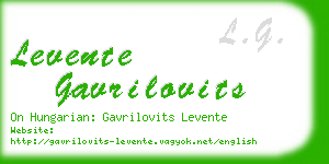 levente gavrilovits business card